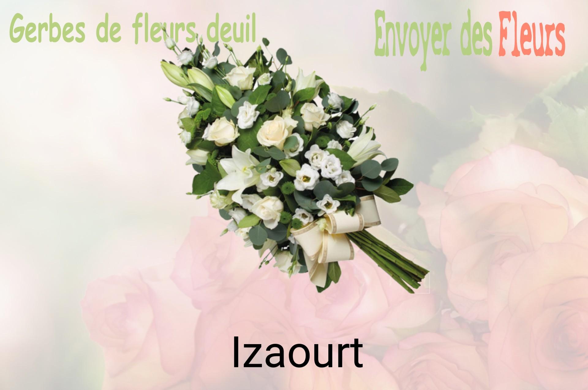 Gerbe de fleurs de deuil livrée à Izaourt